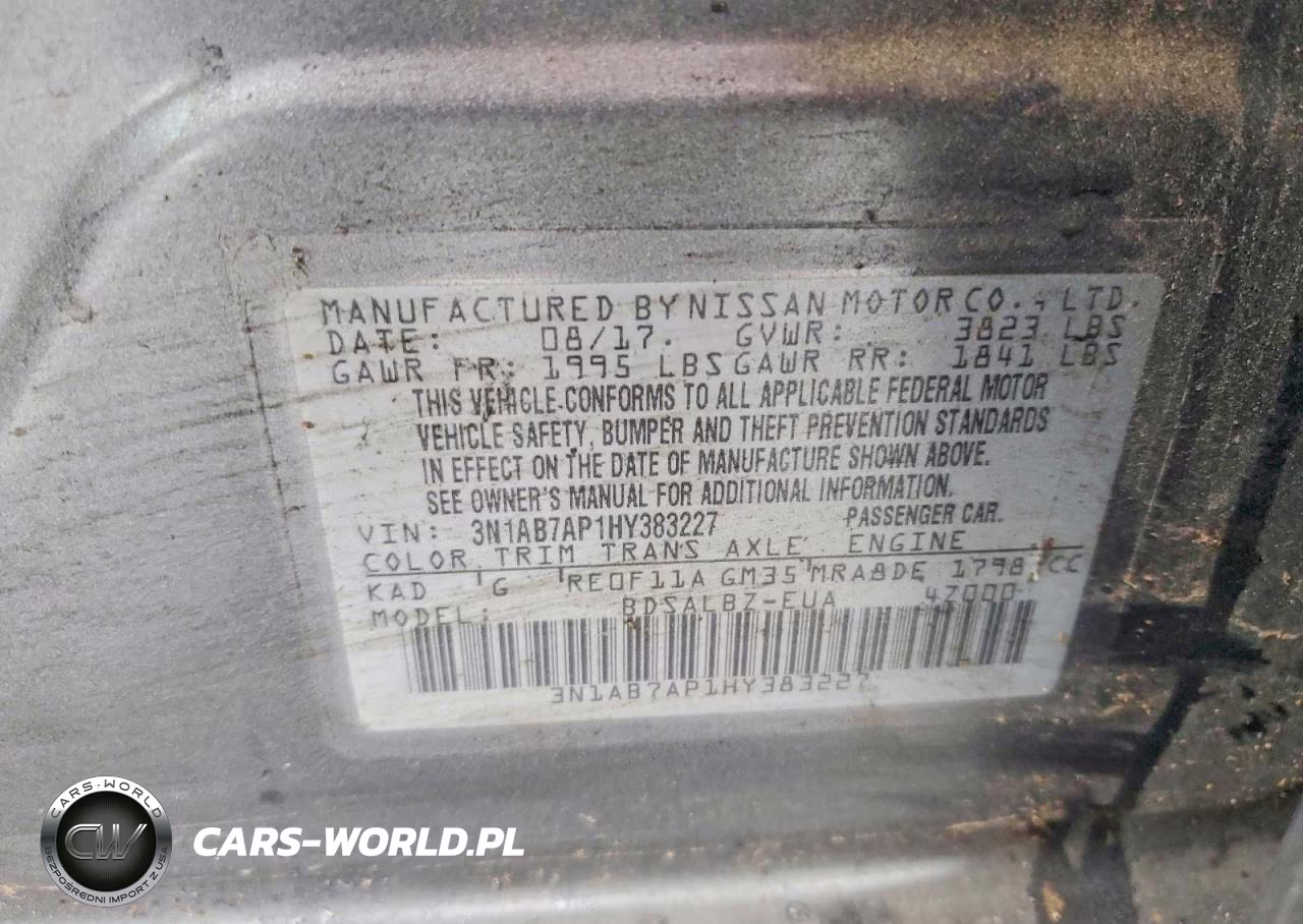 2017 Nissan Sentra S VIN:3N1AB7AP1HY383227 - 13