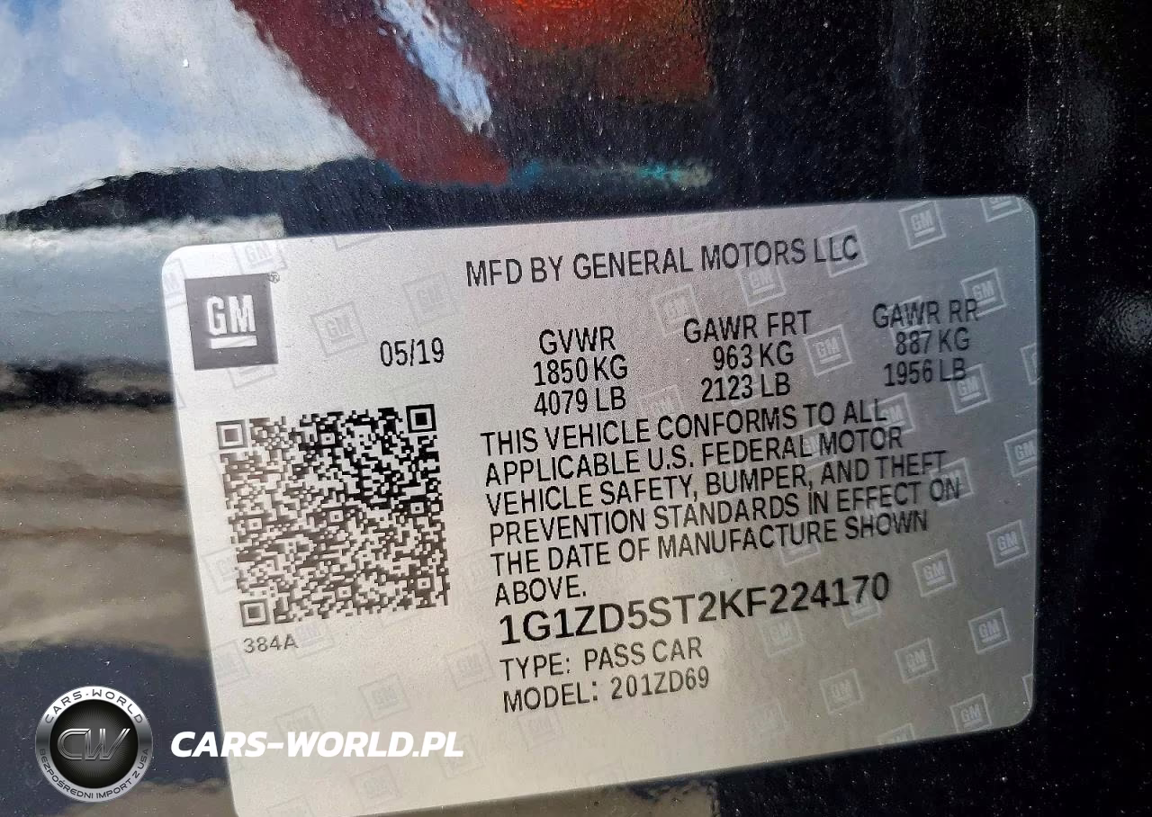 2019 Chevrolet Malibu Lt VIN:1G1ZD5ST2KF224170 - 12
