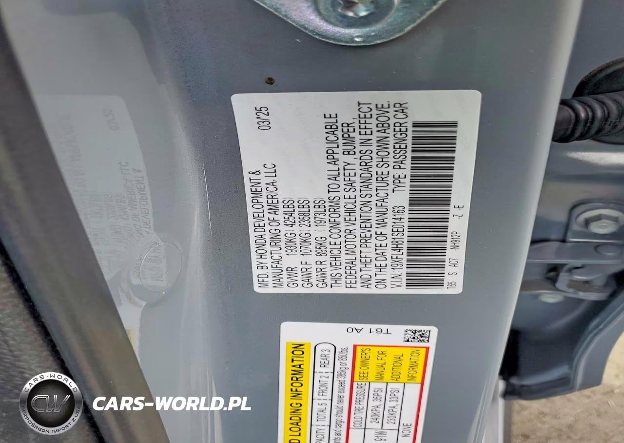 2025 Honda Civic Sport VIN:19XFL4H81SE014163 - 13