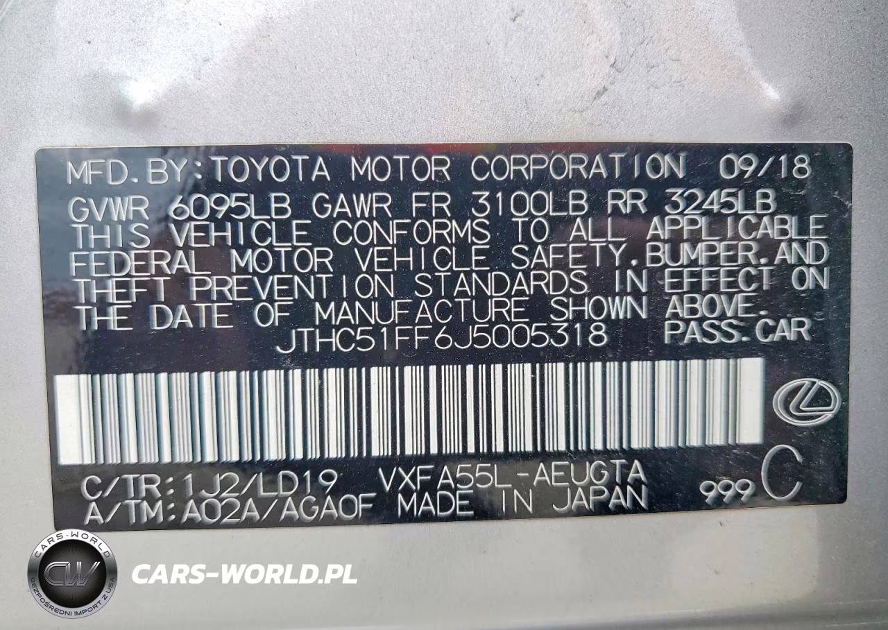 2018 Lexus Ls 500 Base VIN:JTHC51FF6J5005318 - 12