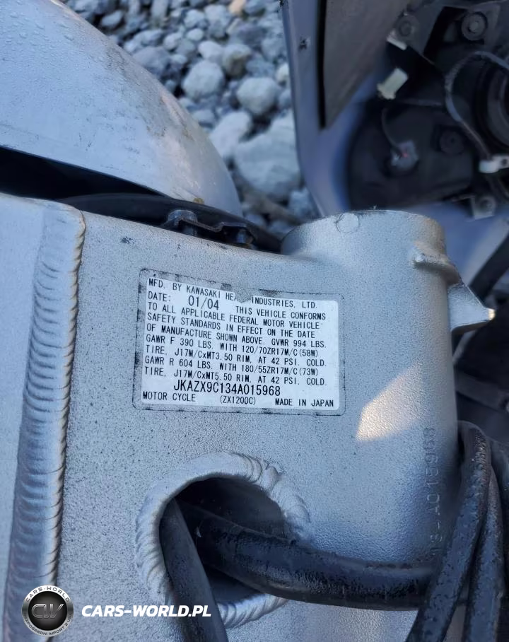 2004 Kawasaki Zx1200 C VIN:JKAZX9C134A015968 - 8