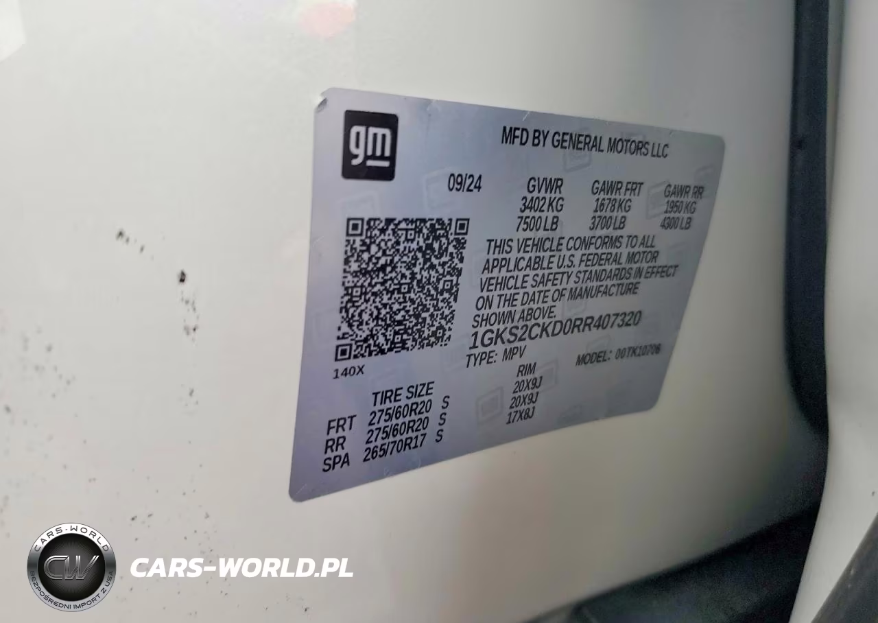 2024 GMC Yukon At4 VIN:1GKS2CKD0RR407320 - 13