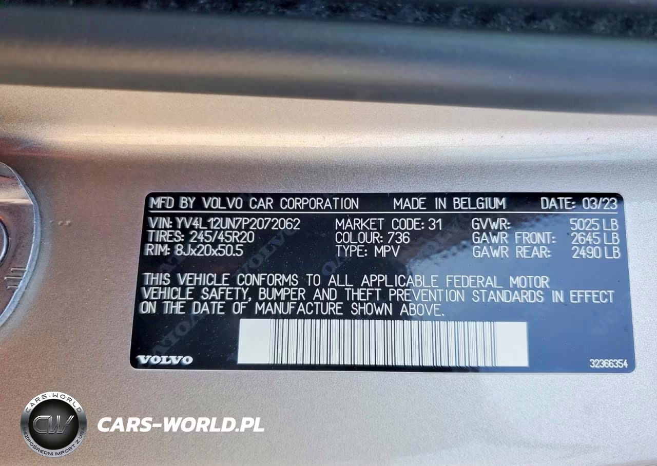 2023 Volvo Xc40 Plus VIN:YV4L12UN7P2072062 - 13