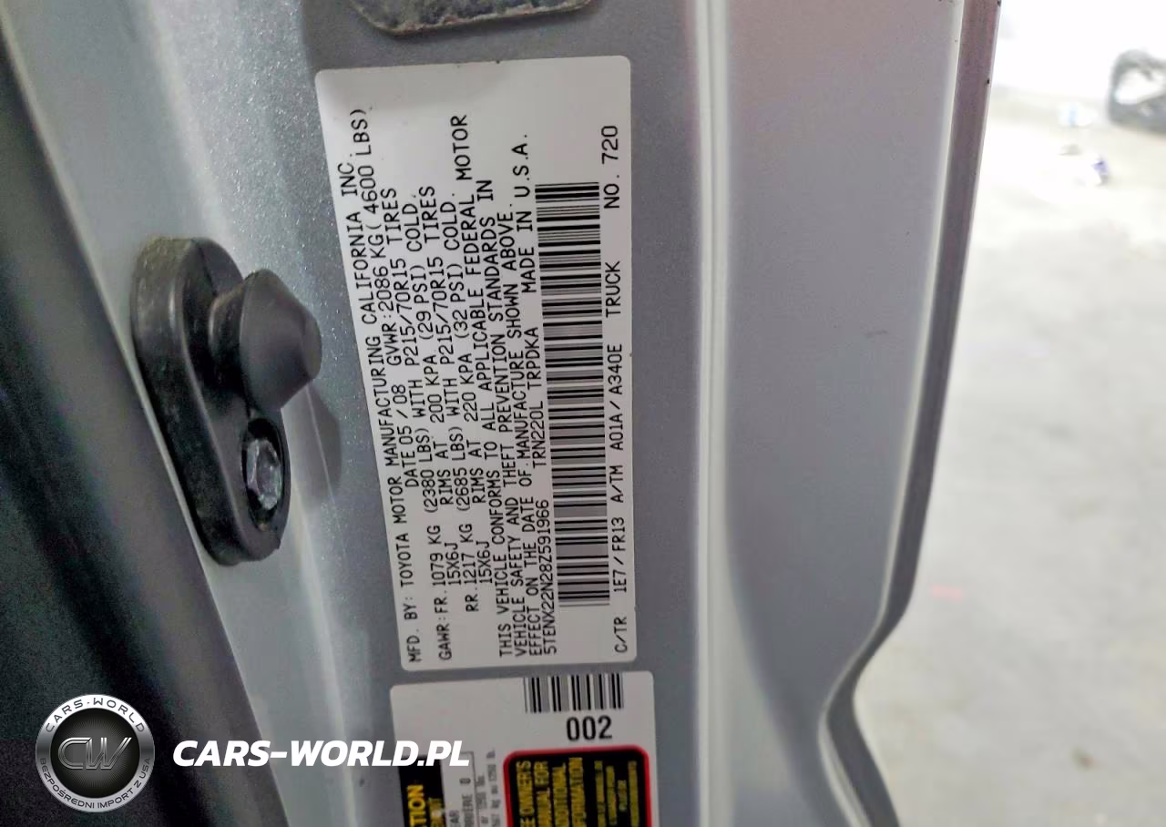 2008 Toyota Tacoma Base VIN:5TENX22N28Z591966 - 12