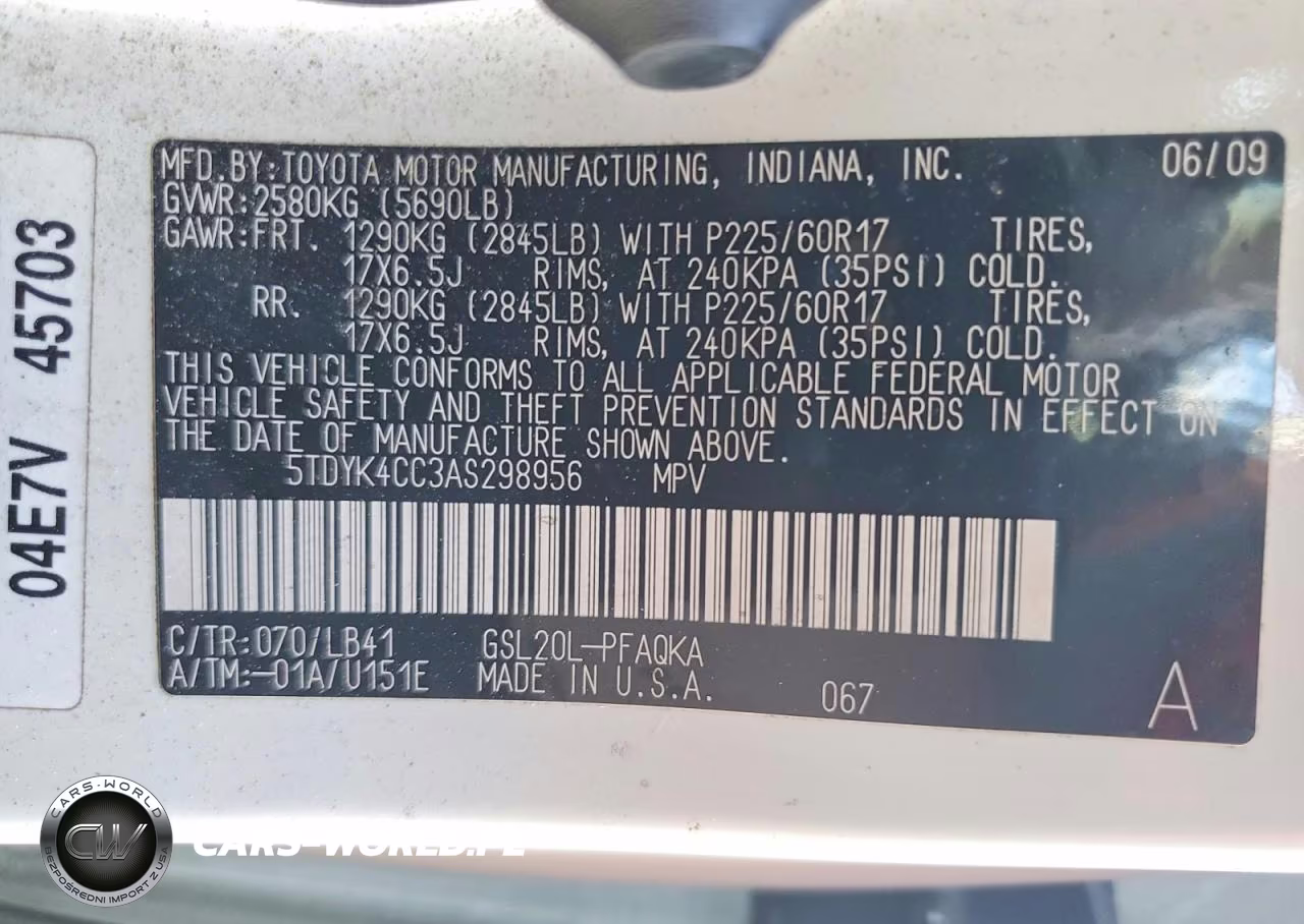 2010 Toyota Sienna Xle Limited VIN:5TDYK4CC3AS298956 - 13