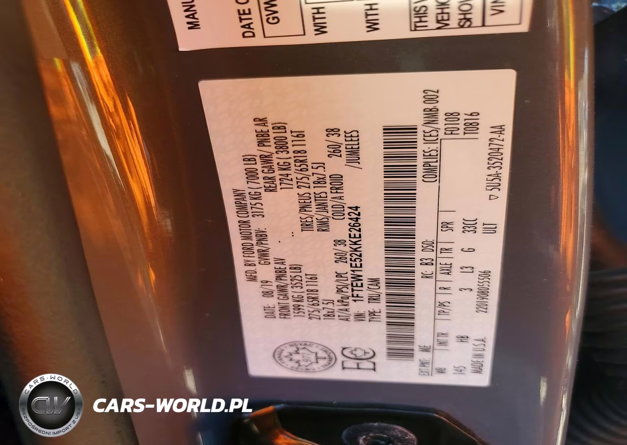 2019 Ford F150 Supercrew VIN:1FTEW1E52KKE26424 - 12