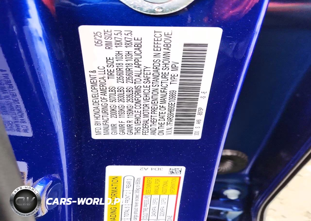2025 Honda Cr-V Sport-L VIN:7FARS6H89SE109869 - 13