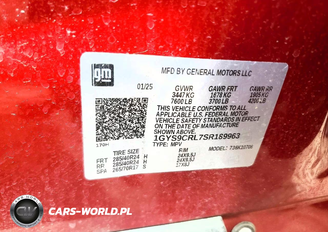 2025 Cadillac Escalade Premium Luxury VIN:1GYS9CRL7SR189963 - 13