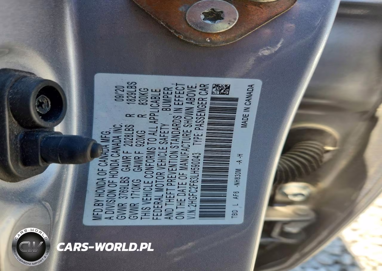 2020 Honda Civic Lx VIN:2HGFC2F63LH590043 - 12