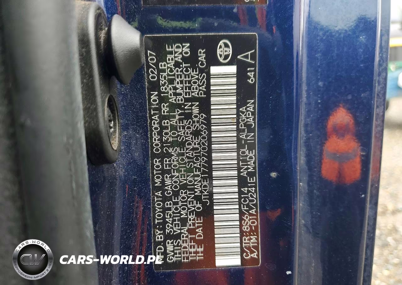 2007 Scion Tc Base VIN:JTKDE177970206979 - 12