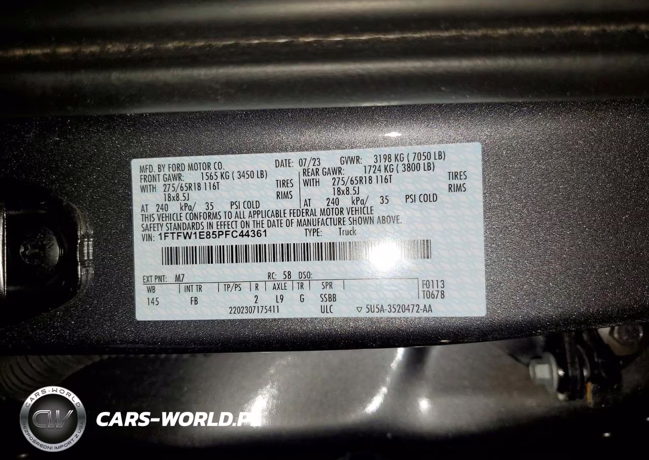 2023 Ford F150 Supercrew VIN:1FTFW1E85PFC44361 - 12