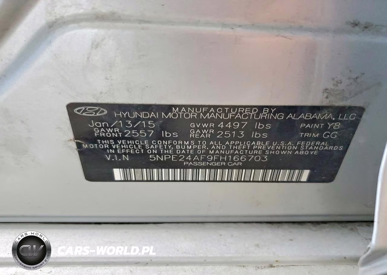 2015 Hyundai Sonata Se VIN:5NPE24AF9FH166703 - 12