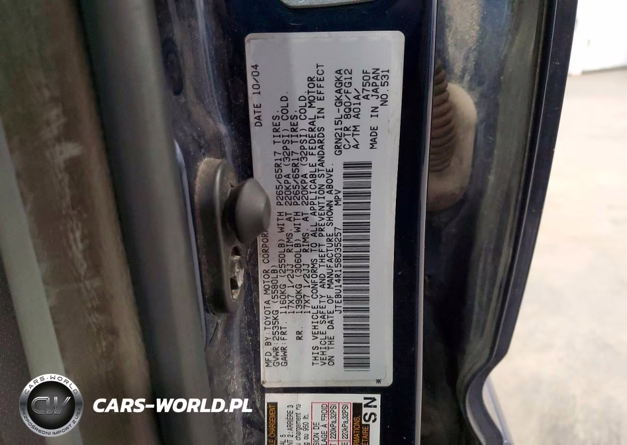 2005 Toyota 4Runner Sr5 VIN:JTEBU14R158035257 - 13