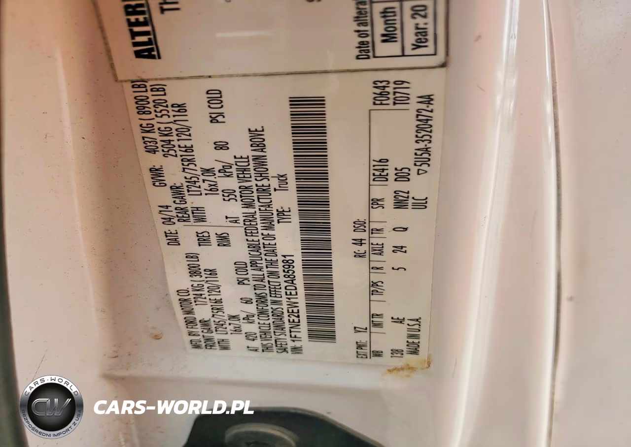 2014 Ford E250 Delivery Van VIN:1FTNE2EW1EDA85981 - 12