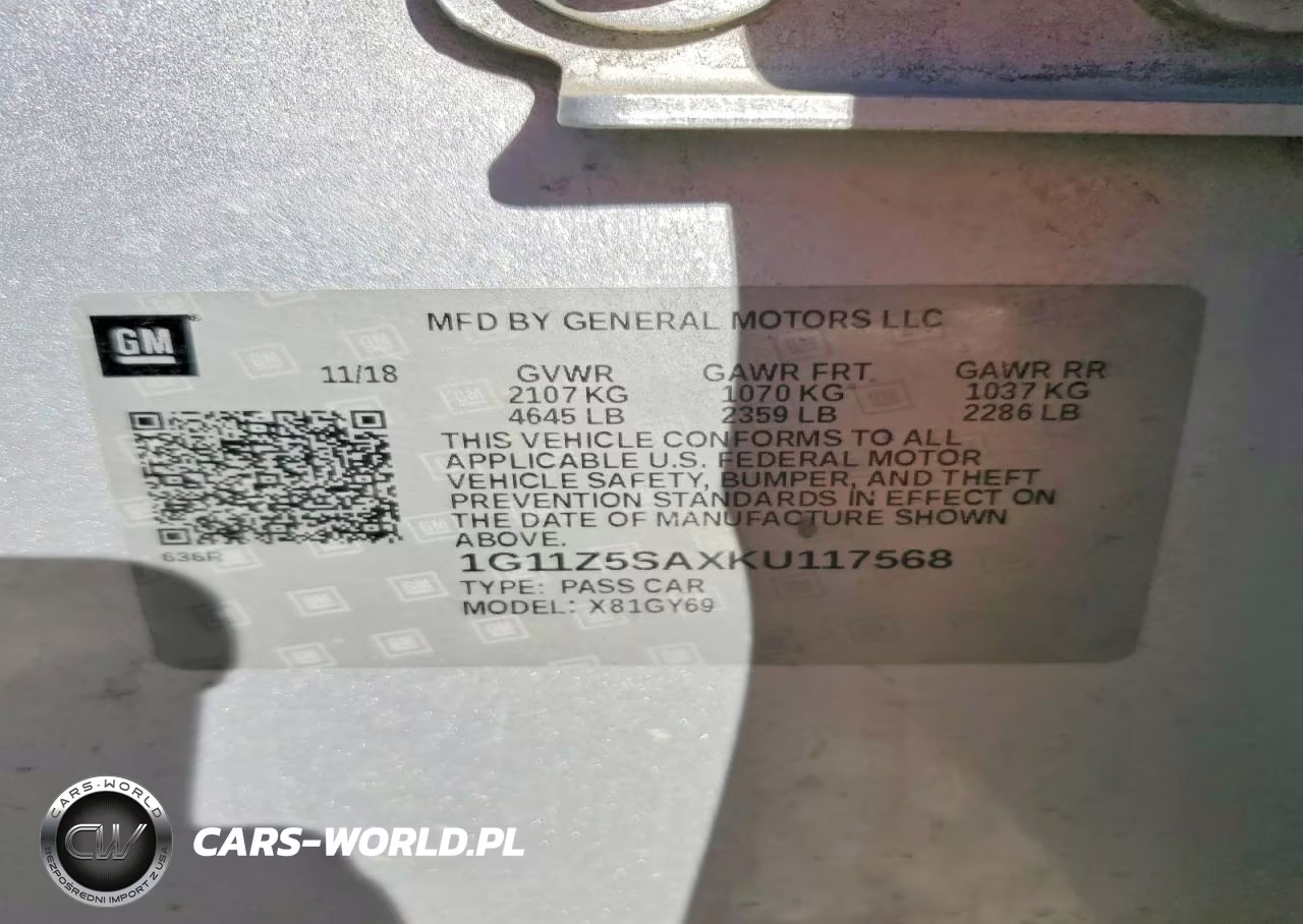 2019 Chevrolet Impala Lt VIN:1G11Z5SAXKU117568 - 12