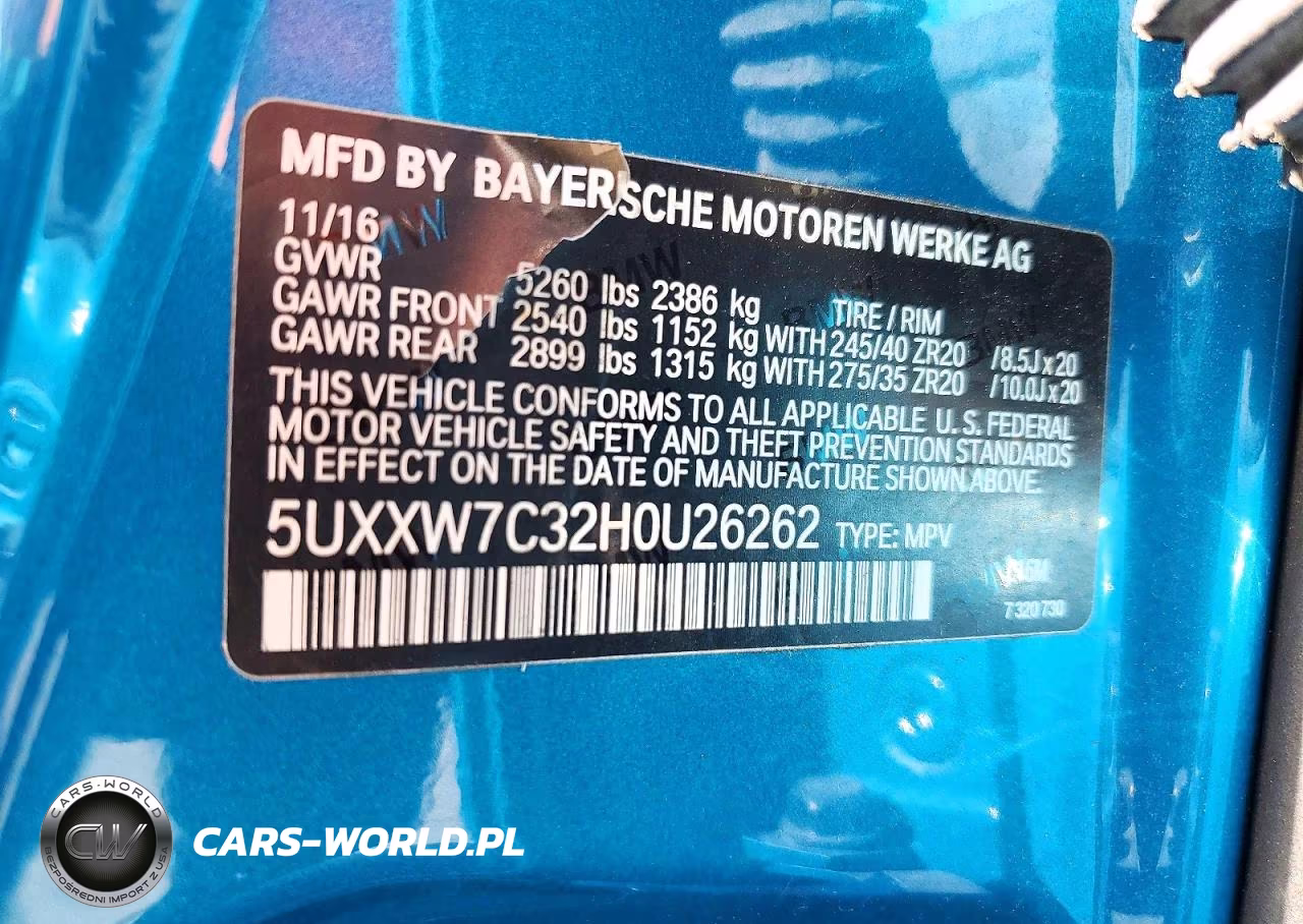 2017 BMW X4 xDrivem40I VIN:5UXXW7C32H0U26262 - 13