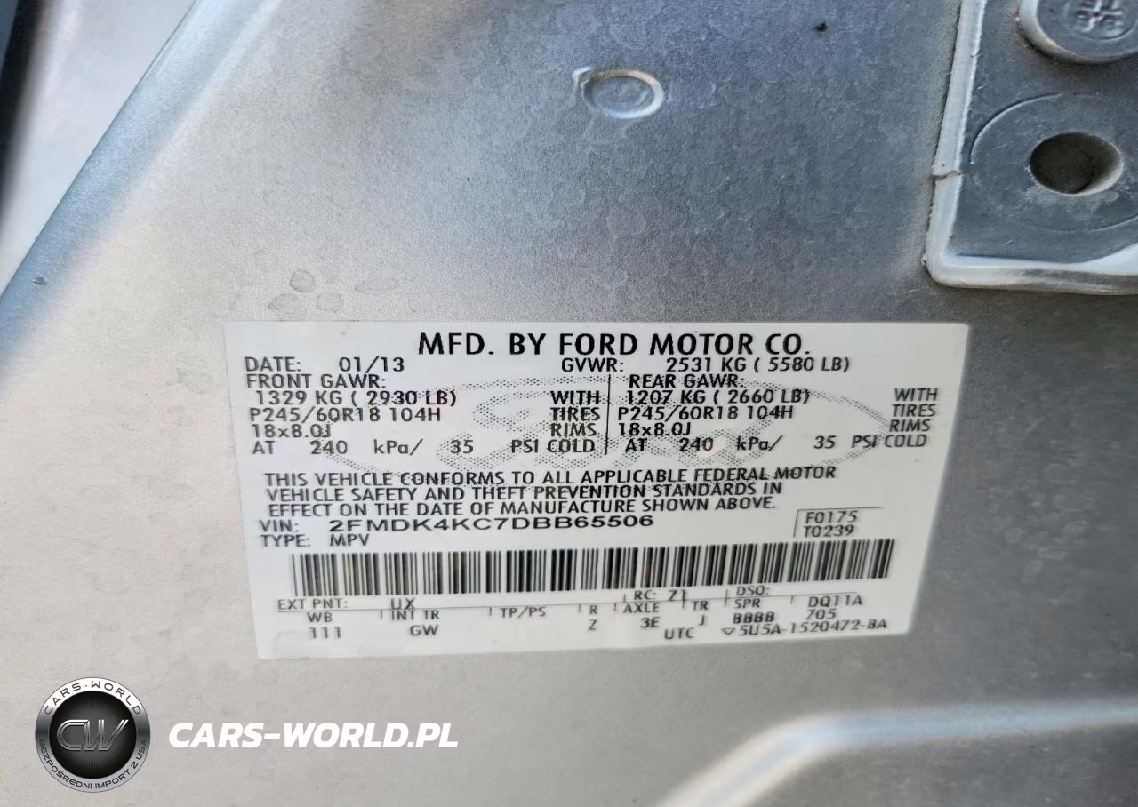 2013 Ford Edge Limited VIN:2FMDK4KC7DBB65506 - 13