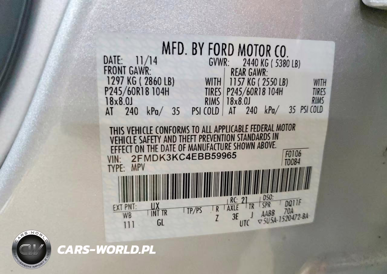 2014 Ford Edge Limited VIN:2FMDK3KC4EBB59965 - 12
