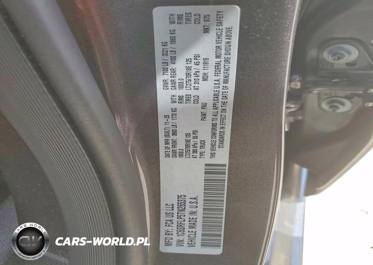 2026 Ram 1500 Rebel VIN:1C6SRFLP5TN265375 - 12
