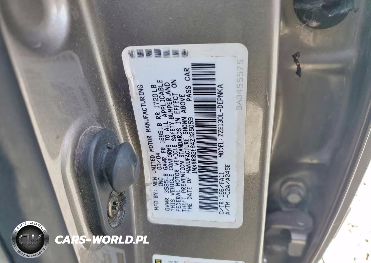 2004 Toyota Corolla Le VIN:1NXBR32E84Z325059 - 12