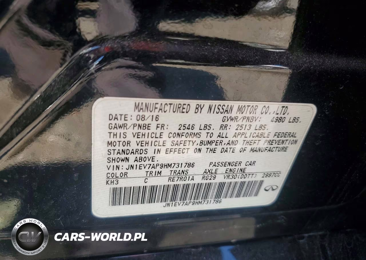 2017 Infiniti Q50 3.0T Premium VIN:JN1EV7AP9HM731786 - 12