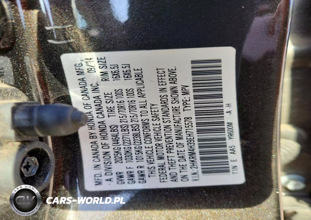2014 Honda Cr-V Lx VIN:2HKRM4H39EH715578 - 14