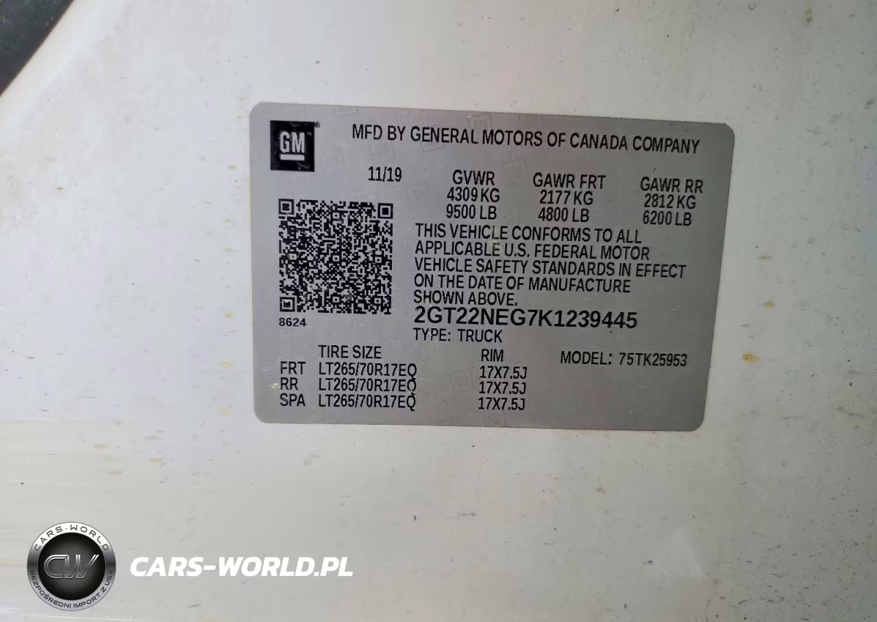 2019 GMC Sierra K2500 Heavy Duty VIN:2GT22NEG7K1239445 - 12