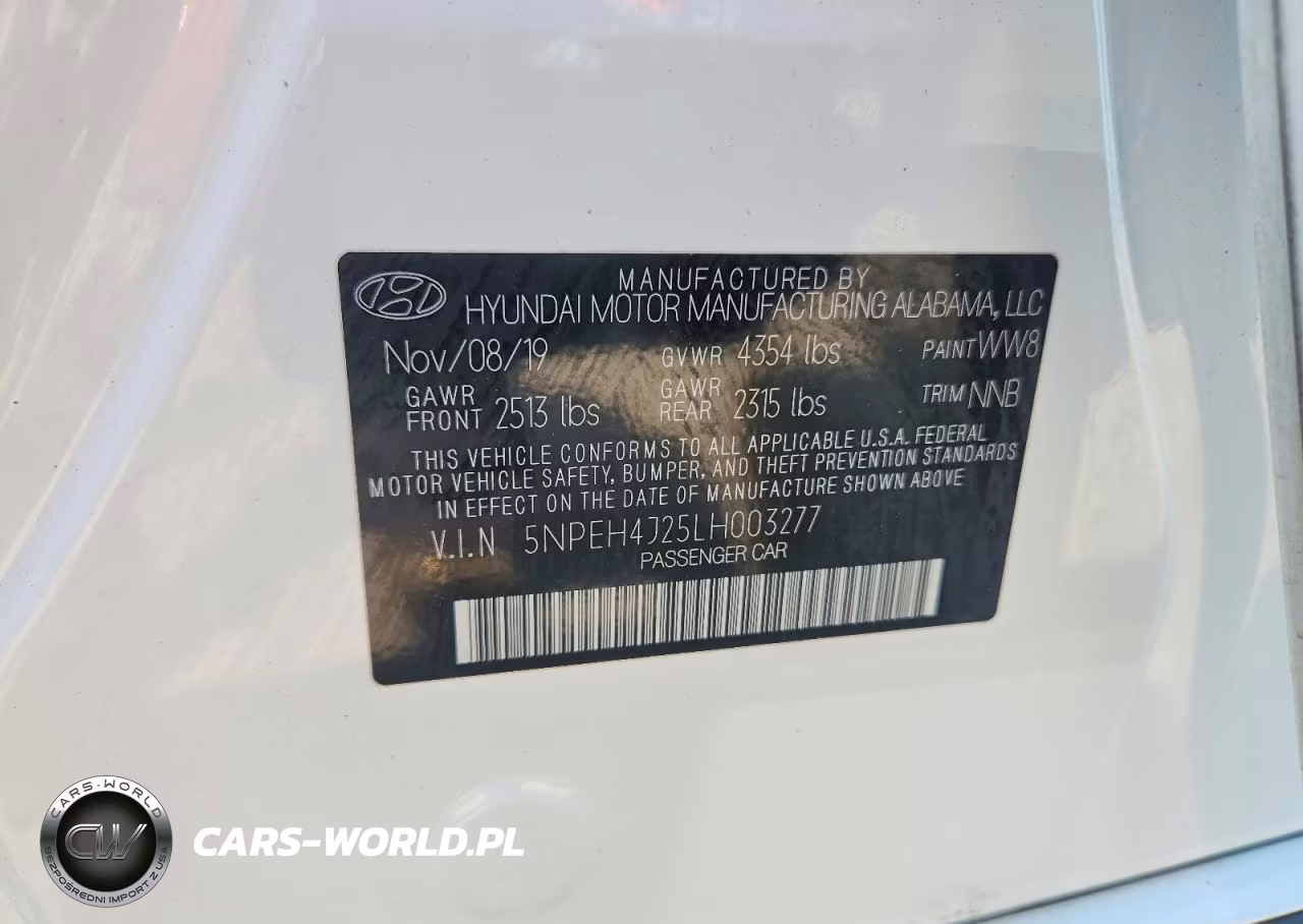 2020 Hyundai Sonata Limited VIN:5NPEH4J25LH003277 - 12