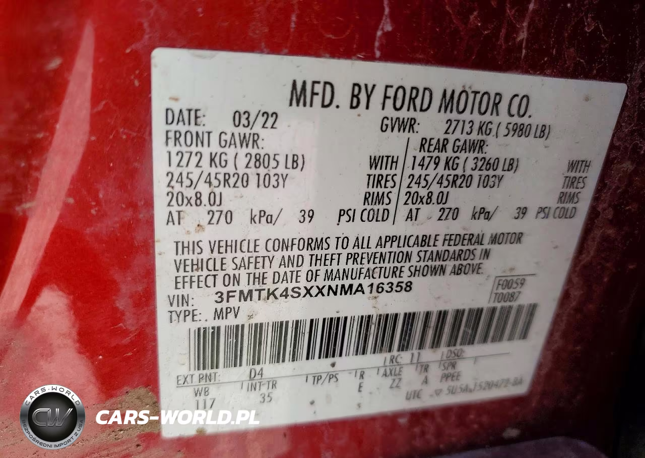 2022 Ford Mustang Mach-E Gt VIN:3FMTK4SXXNMA16358 - 13