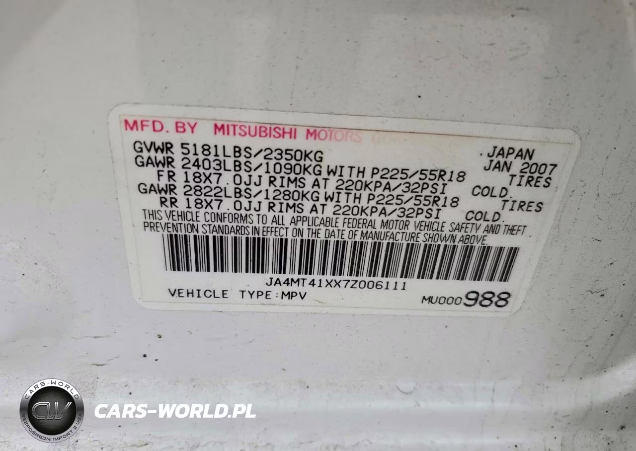 2007 Mitsubishi Outlander Xls VIN:JA4MT41XX7Z006111 - 13