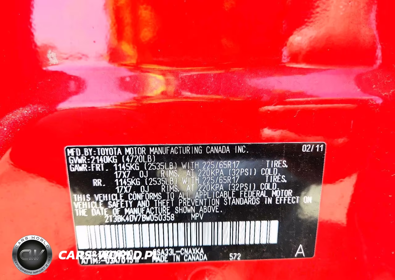 2011 Toyota Rav4 Base VIN:2T3BK4DV7BW050358 - 13
