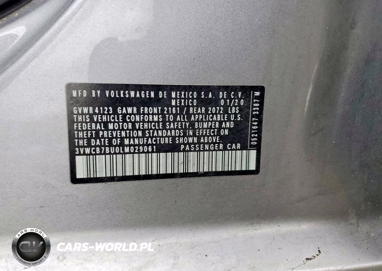 2020 Volkswagen Jetta S VIN:3VWCB7BU0LM029061 - 13
