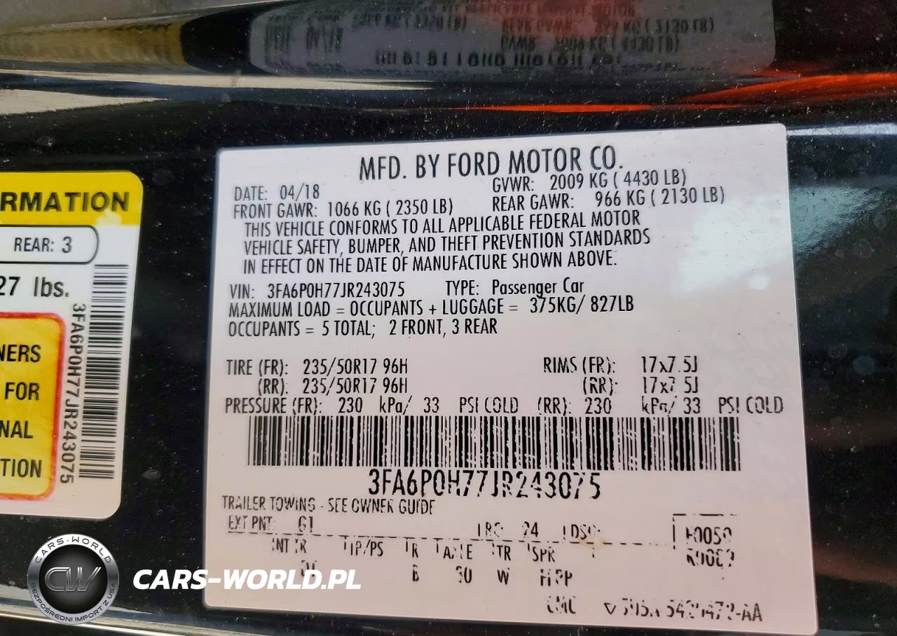 2018 Ford Fusion Se VIN:3FA6P0H77JR243075 - 12
