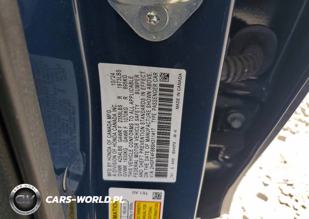 2025 Honda Civic Sport VIN:2HGFE4F88SH311417 - 13