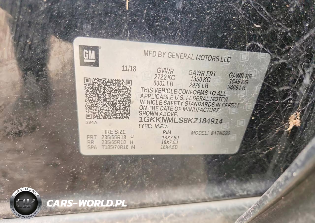 2019 GMC Acadia Slt-1 VIN:1GKKNMLS8KZ184914 - 13