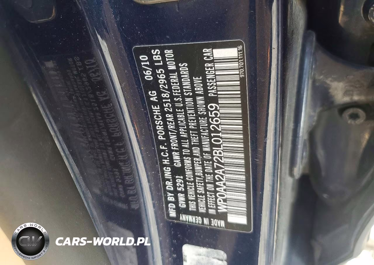 2011 Porsche Panamera 2 VIN:WP0AA2A72BL012659 - 12