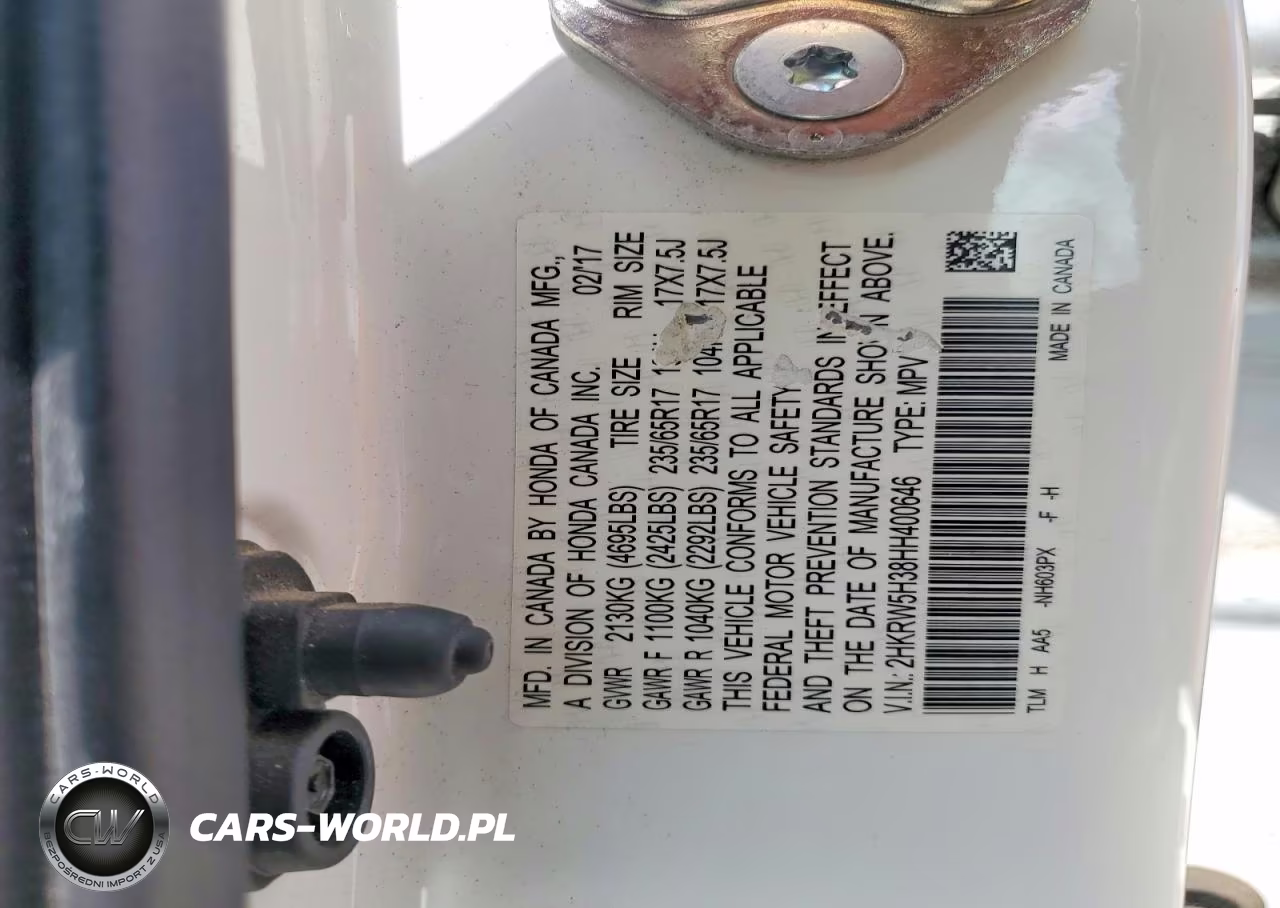 2017 Honda Cr-V Lx VIN:2HKRW5H38HH400646 - 13