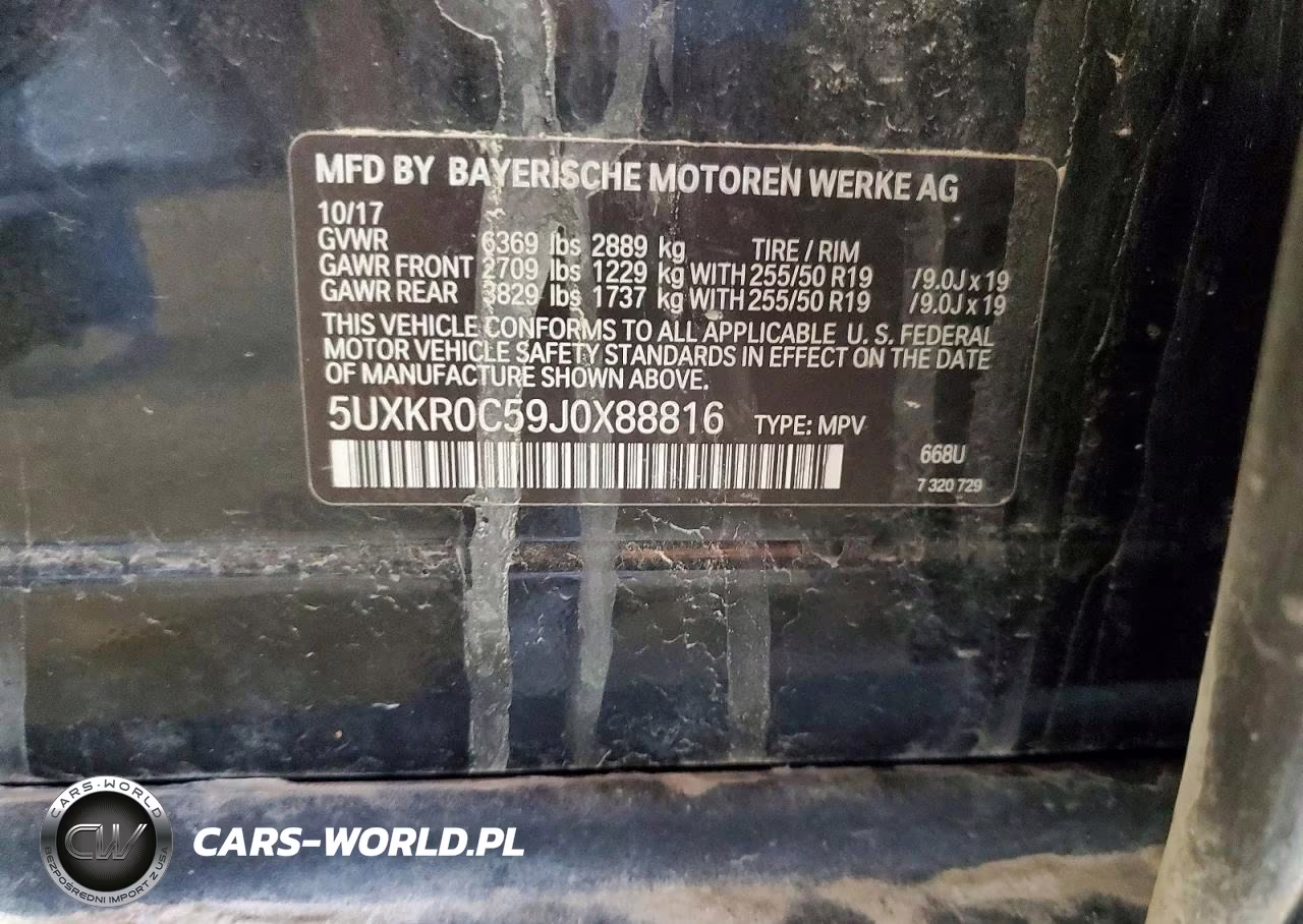 2018 BMW X5 xDrive35I VIN:5UXKR0C59J0X88816 - 13