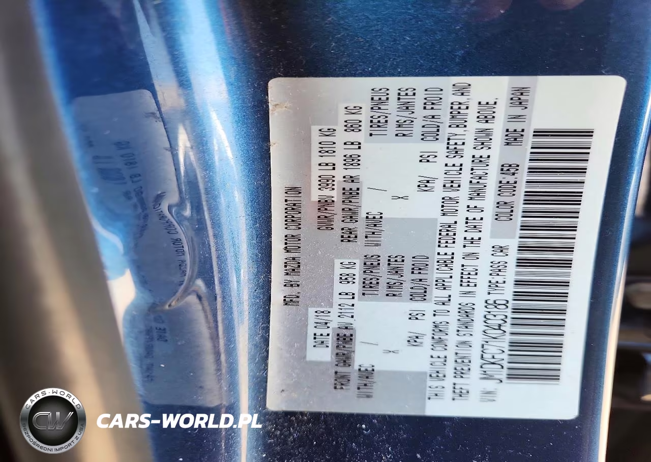 2019 Mazda Cx-3 Touring VIN:JM1DKFC71K0403186 - 12