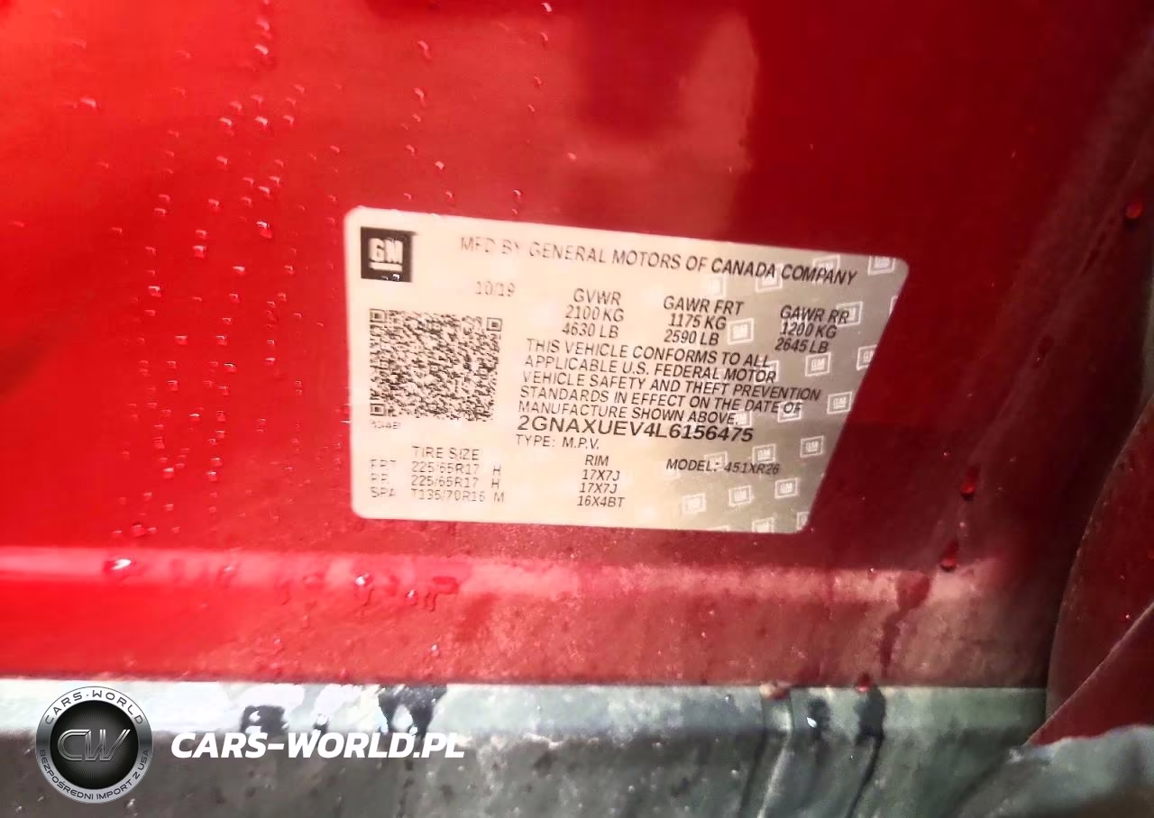 2020 Chevrolet Equinox Lt VIN:2GNAXUEV4L6156475 - 13