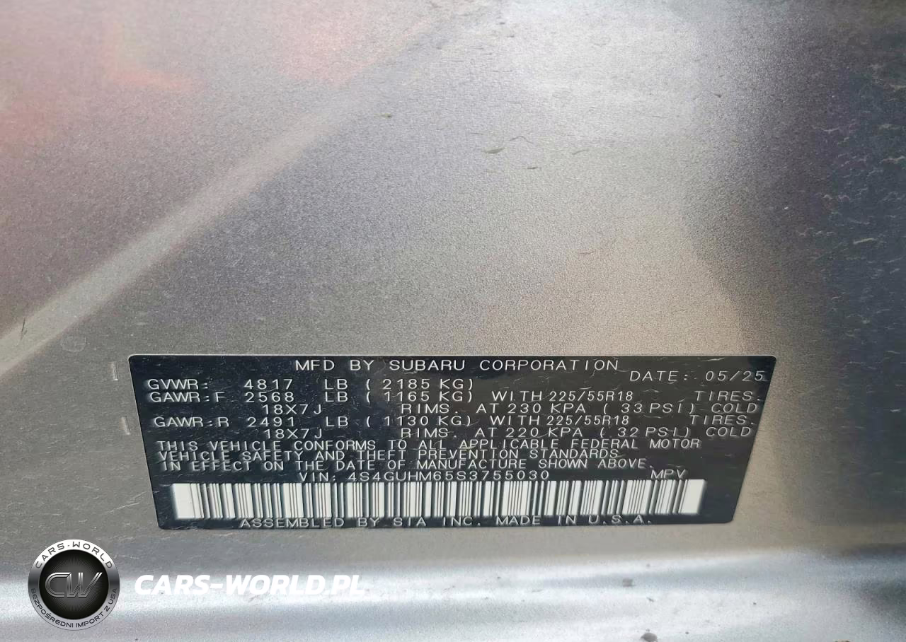2025 Subaru Crosstrek Limited VIN:4S4GUHM65S3755030 - 13