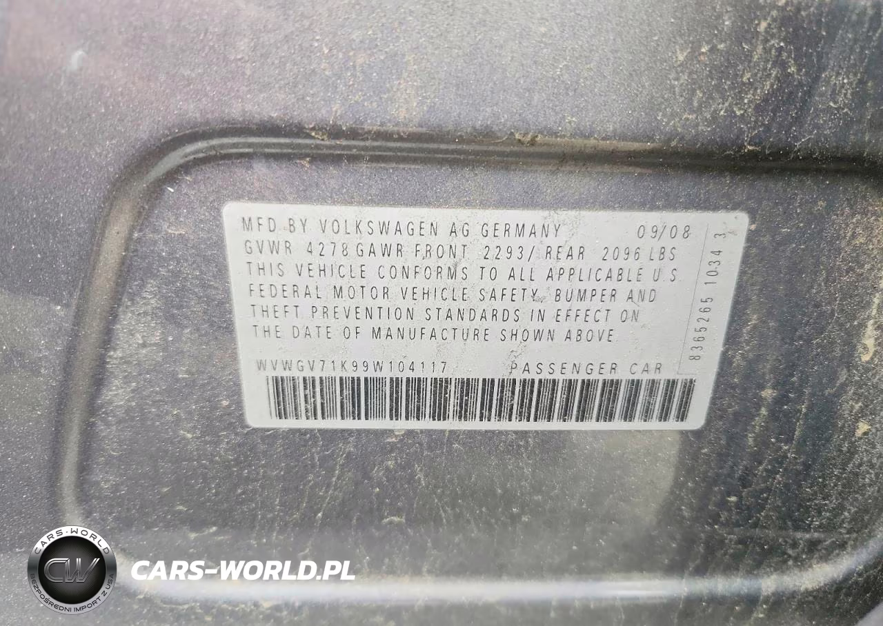 2009 Volk Gti VIN:WVWGV71K99W104117 - 12