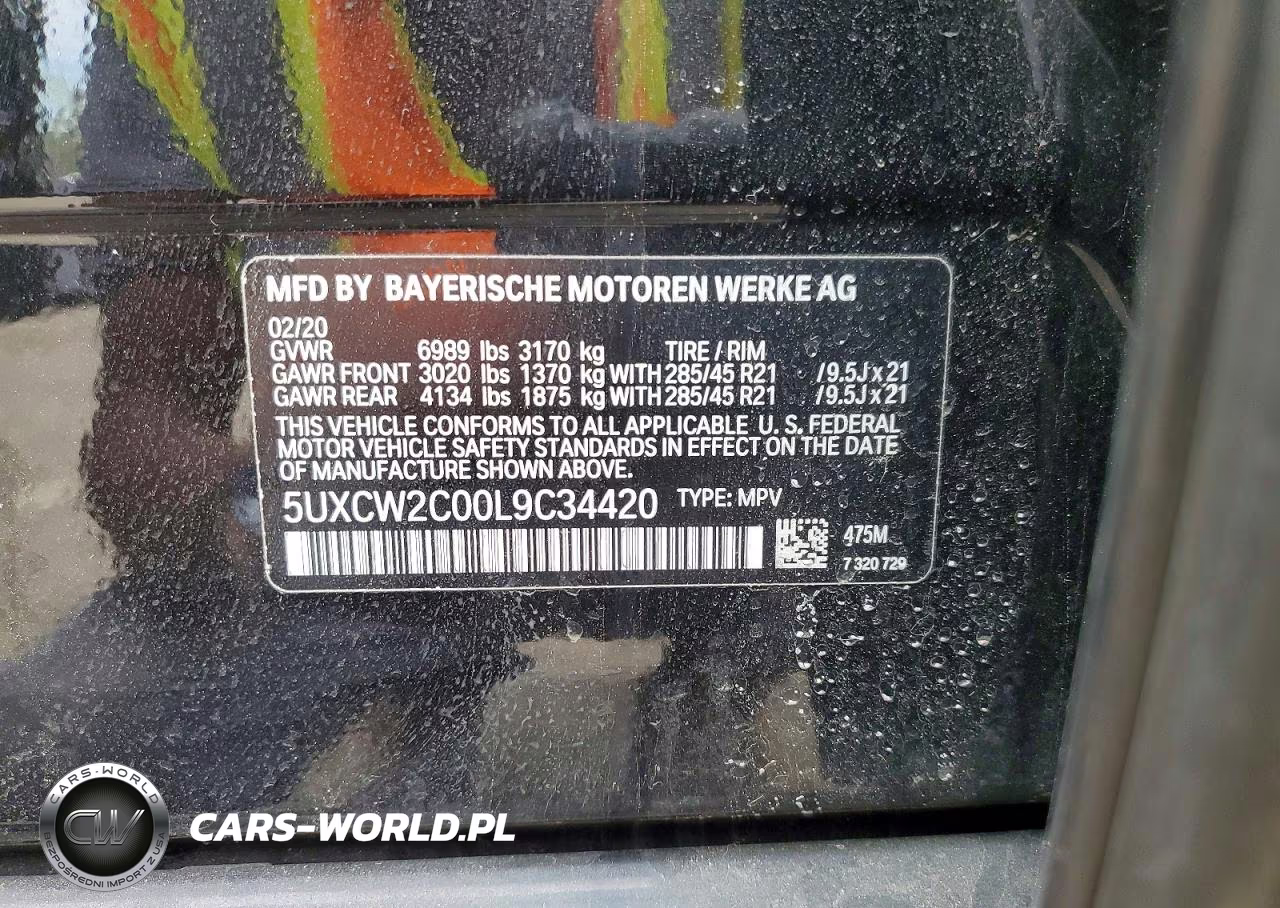 2020 BMW X7 xDrive40I VIN:5UXCW2C00L9C34420 - 14