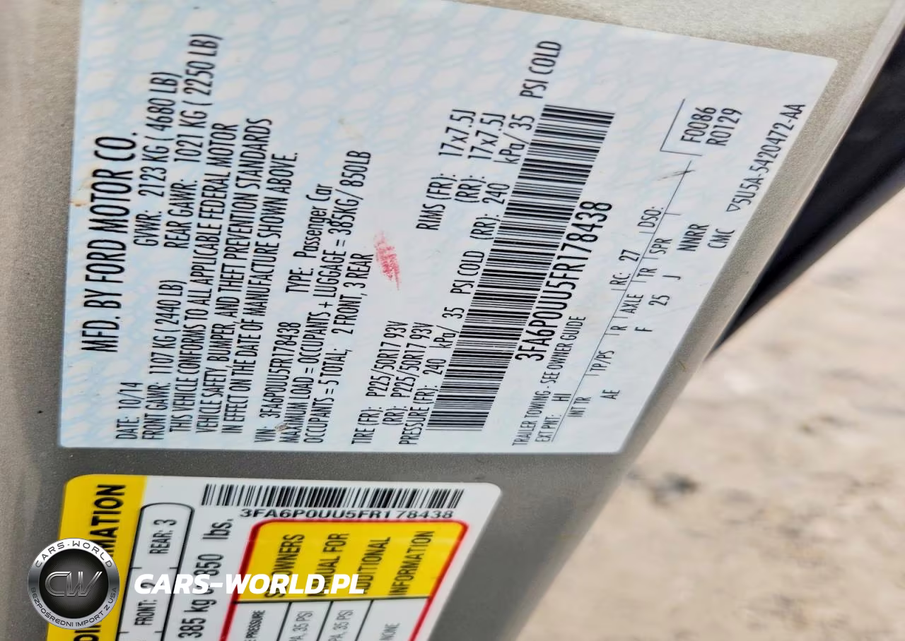 2015 Ford Fusion S Hybrid VIN:3FA6P0UU5FR178438 - 12