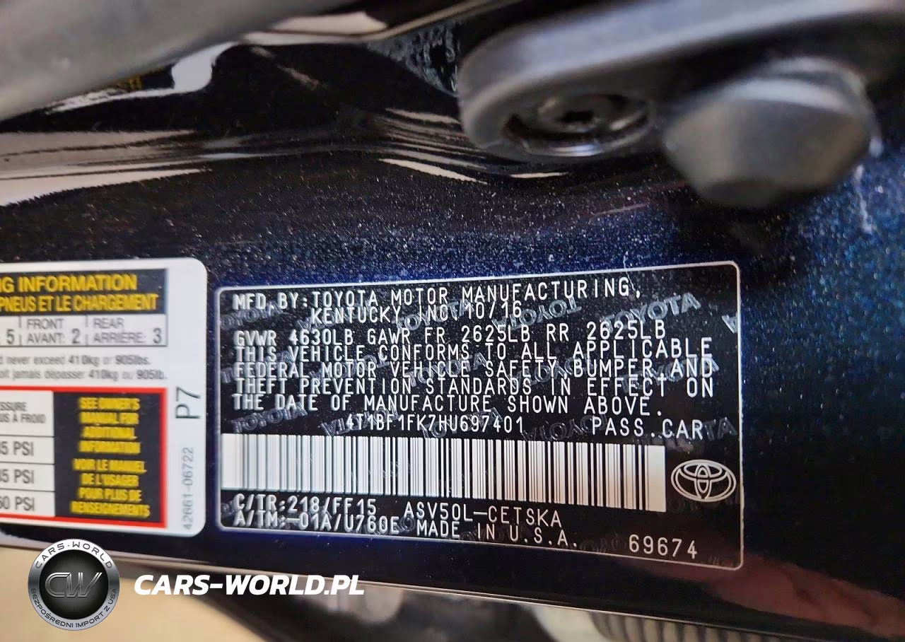 2017 Toyota Camry Se VIN:4T1BF1FK7HU697401 - 13
