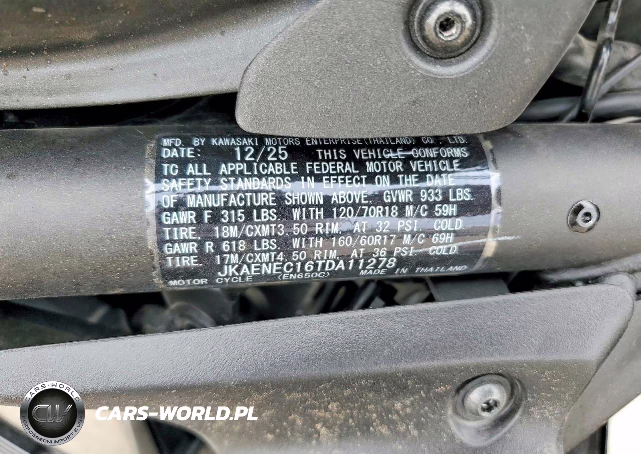 2026 Kawasaki En650 C VIN:JKAENEC16TDA11278 - 9
