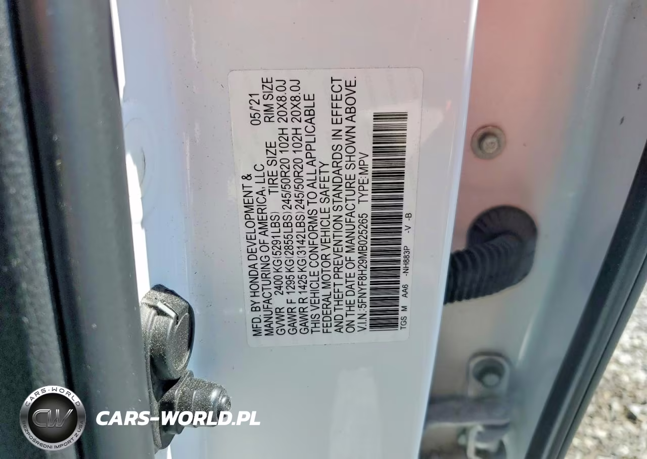 2021 Honda Passport Sport VIN:5FNYF8H29MB025265 - 13