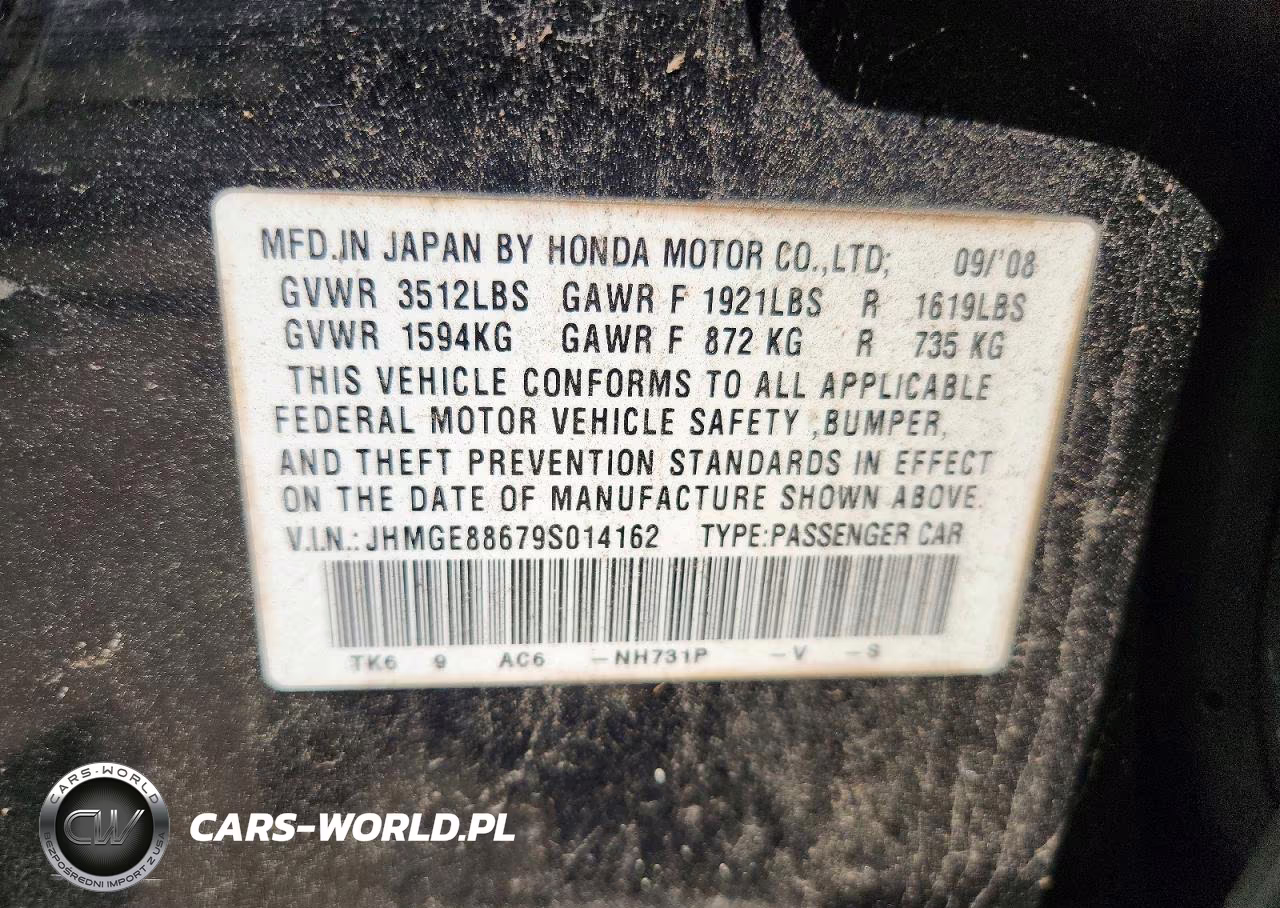 2009 Honda Fit Sport VIN:JHMGE88679S014162 - 12