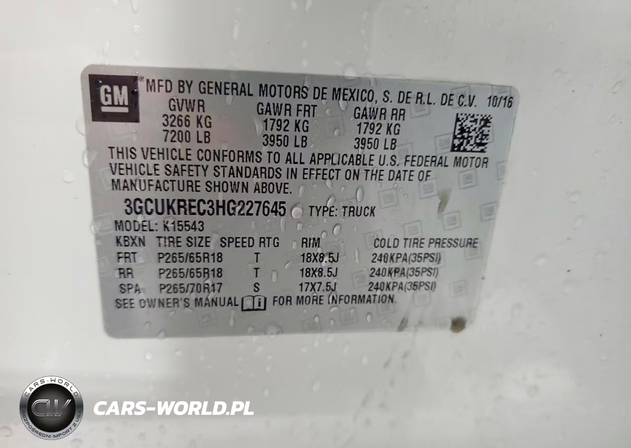 2017 Chevrolet Silverado K1500 Lt VIN:3GCUKREC3HG227645 - 12