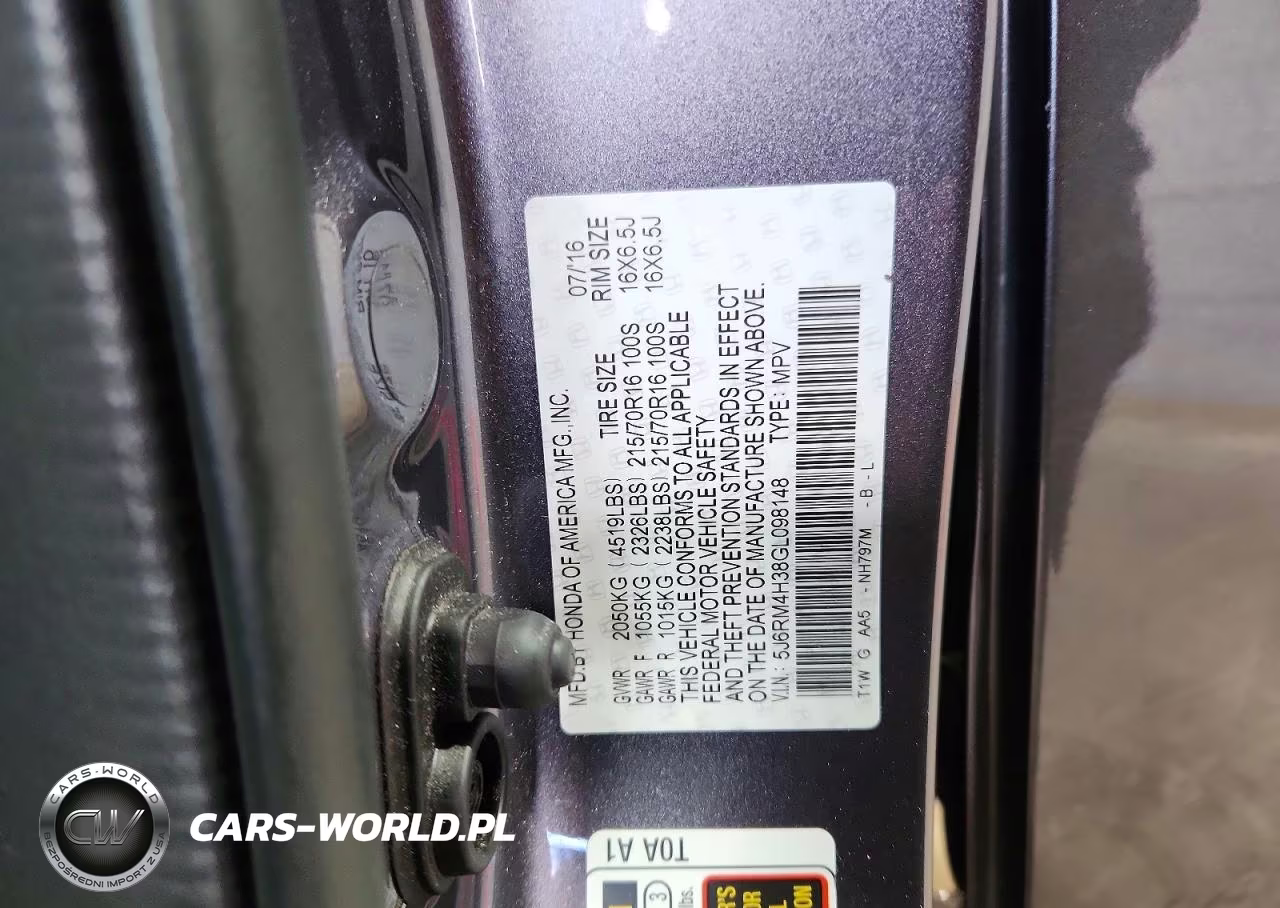 2016 Honda Cr-V Lx VIN:5J6RM4H38GL098148 - 13